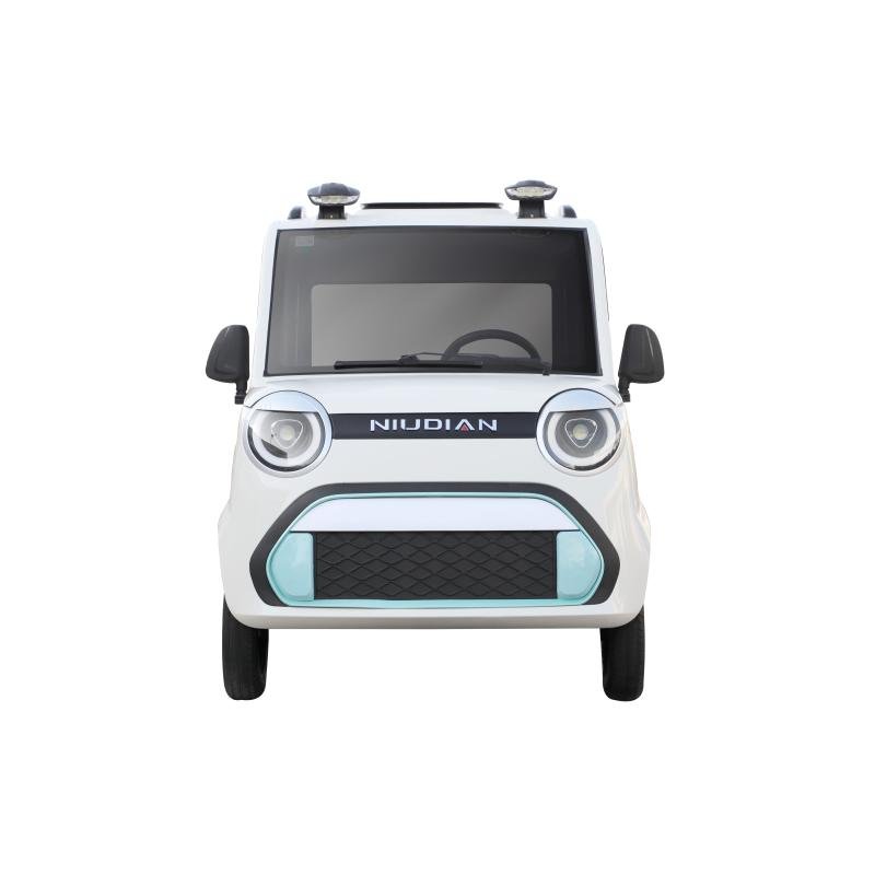 high quality NiuDian Electric 4 wheels car 4 doors 1000W motor with steering for passenger