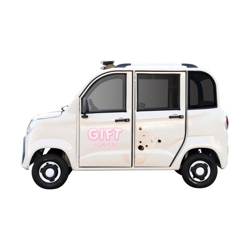 high quality NiuDian Electric 4 wheels car 4 doors 1000W motor with steering for passenger