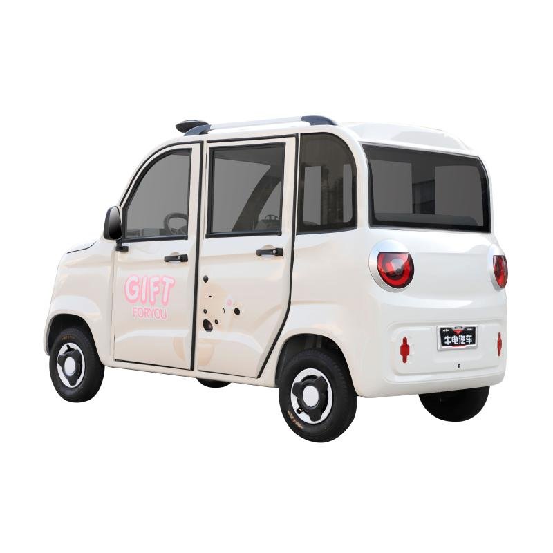 high quality NiuDian Electric 4 wheels car 4 doors 1000W motor with steering for passenger